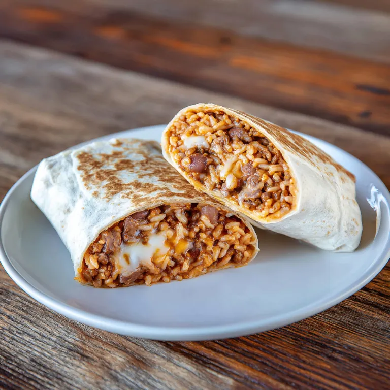 🌯 Bean & Rice Burrito with Cheese