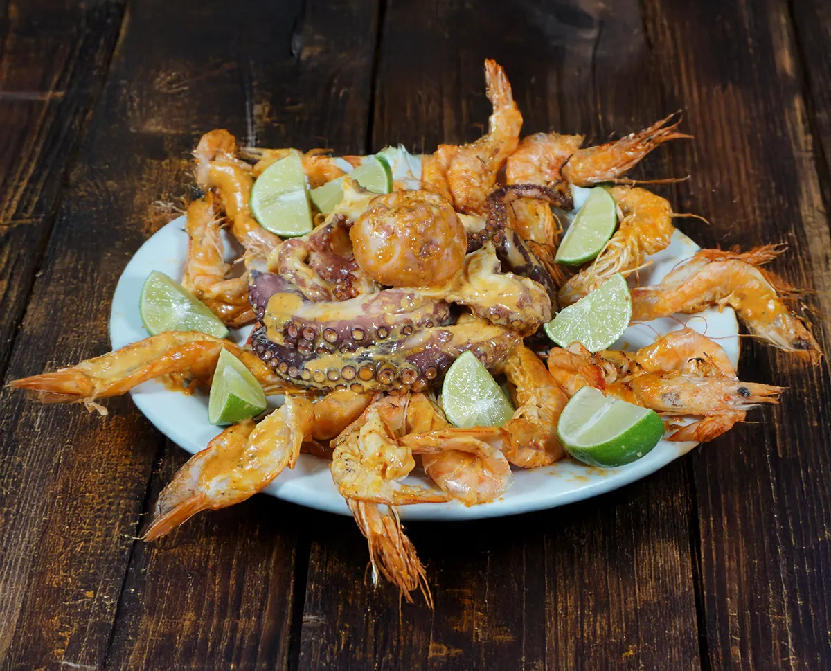 🍤🐙 Camarones y Pulpo Zarandeado