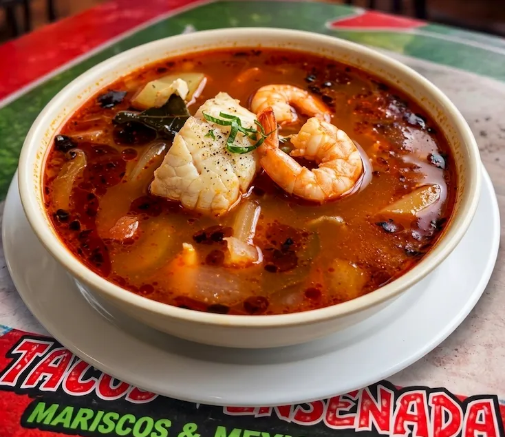 🥣 Caldo De Pescado Y Camaron