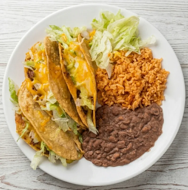 🌮 5. Three Beef or Chicken Tacos