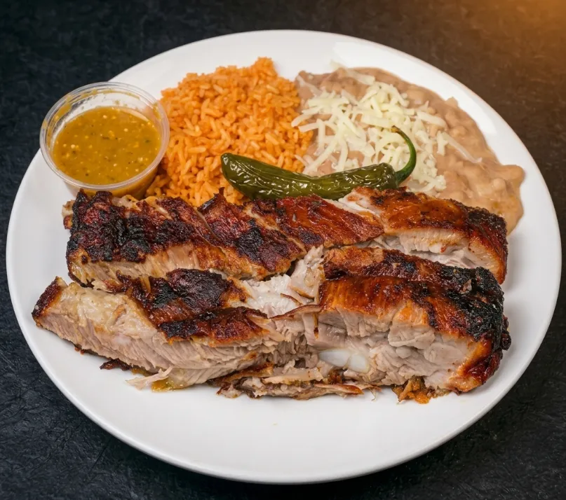 🍖 Half Pound BBQ Pork Ribs Combo Plate